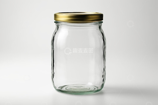 透明玻璃罐配金色盖子