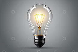 发光的白炽灯泡特写