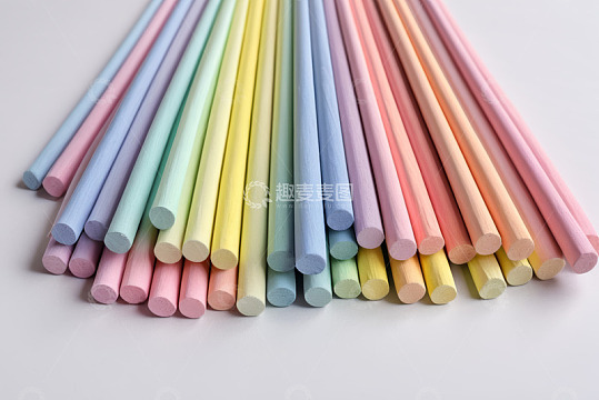 彩色铅笔整齐排列