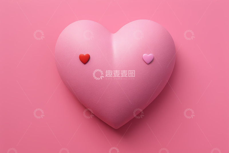 高清大图下载【趣麦麦图】粉色背景上的心形图案