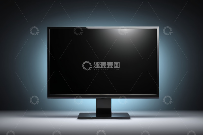 高清大图下载【趣麦麦图】黑色显示器特写