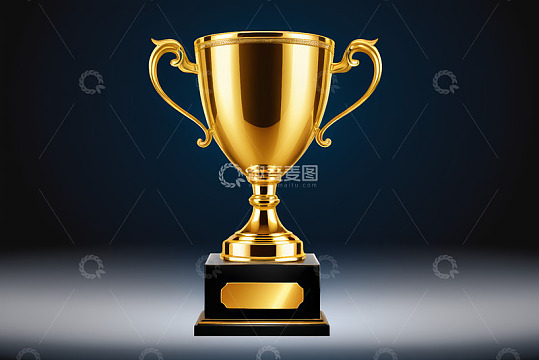 金色奖杯特写