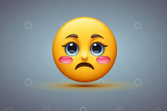 悲伤表情符号素材