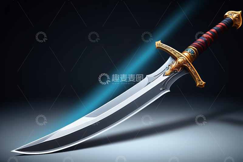 高清大图下载【趣麦麦图】精美华丽宝剑特写