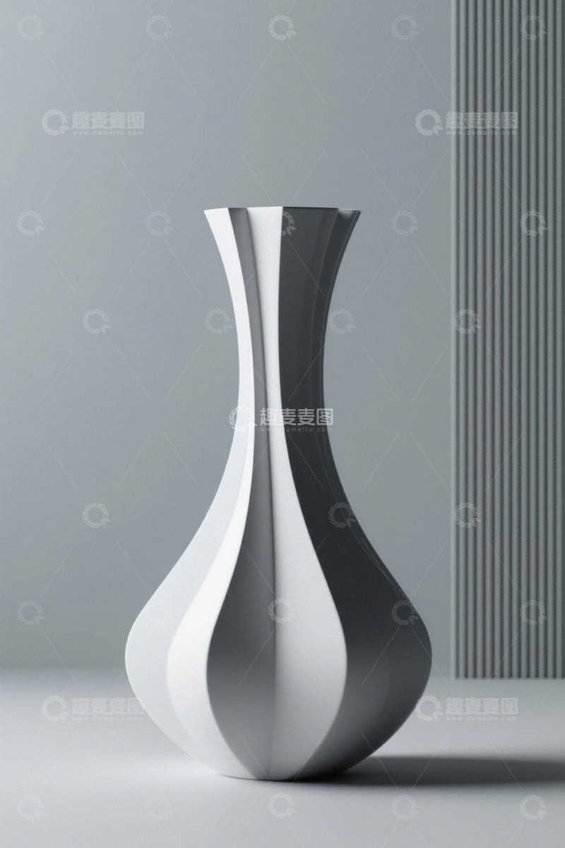 高清大图下载【趣麦麦图】-现代简约风格白色花瓶