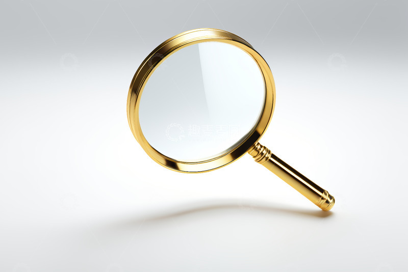 高清大图下载【趣麦麦图】金色放大镜特写