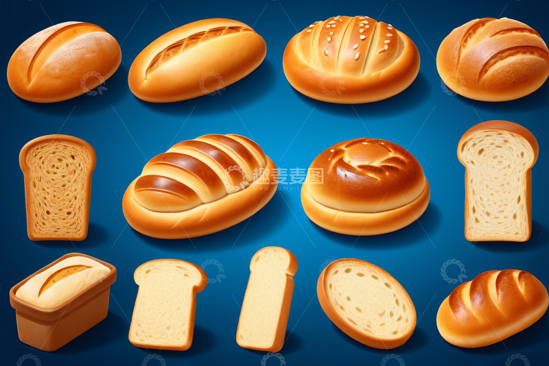 高清大图下载【趣麦麦图】多种面包展示