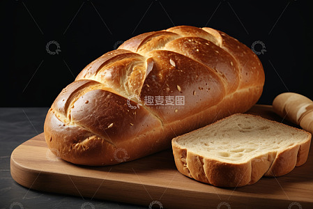 美味长形面包特写