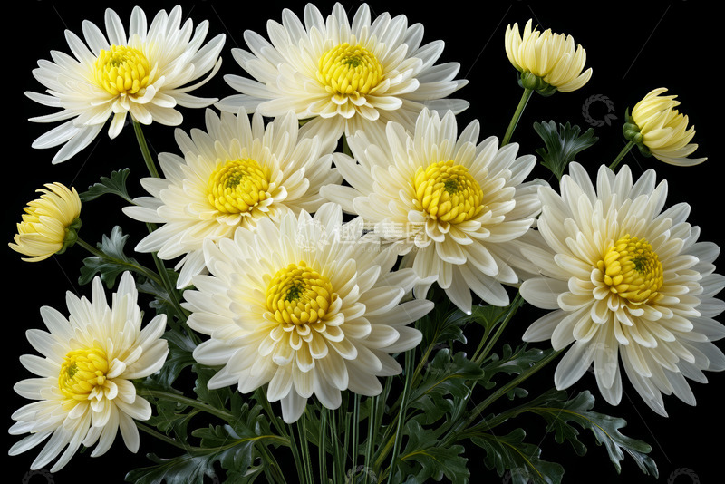 高清大图下载【趣麦麦图】白色菊花特写