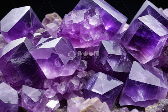 紫水晶矿物特写