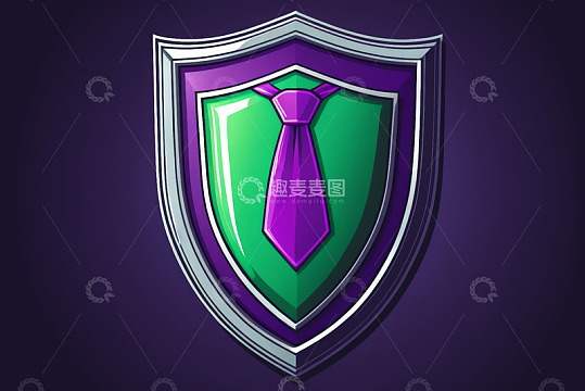 带领带盾牌设计素材