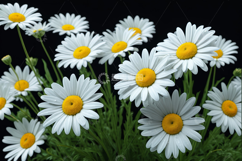 高清大图下载【趣麦麦图】白色雏菊花卉特写