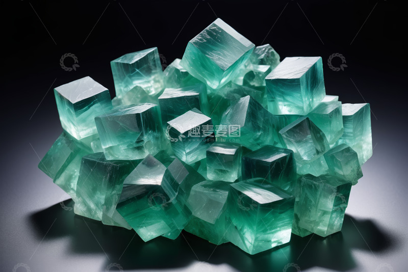 高清大图下载【趣麦麦图】绿色晶体矿物微距特写