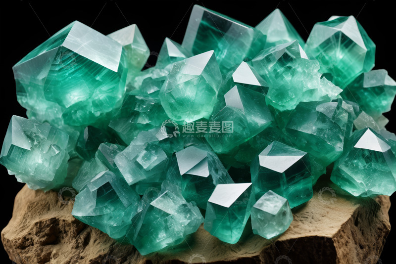 高清大图下载【趣麦麦图】绿色水晶宝石特写