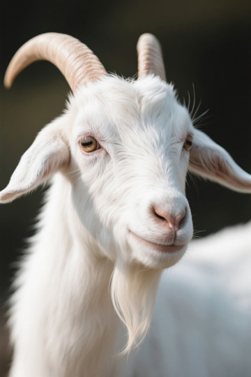白色山羊特写