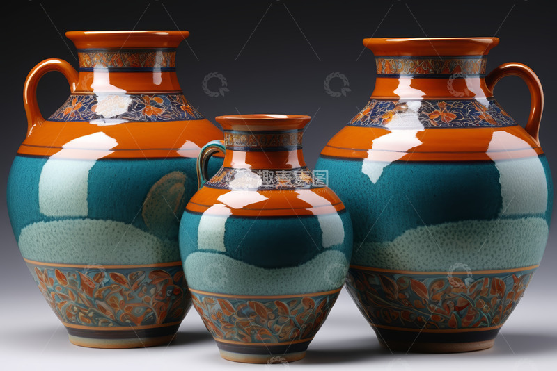 高清大图下载【趣麦麦图】精美装饰陶瓷花瓶特写