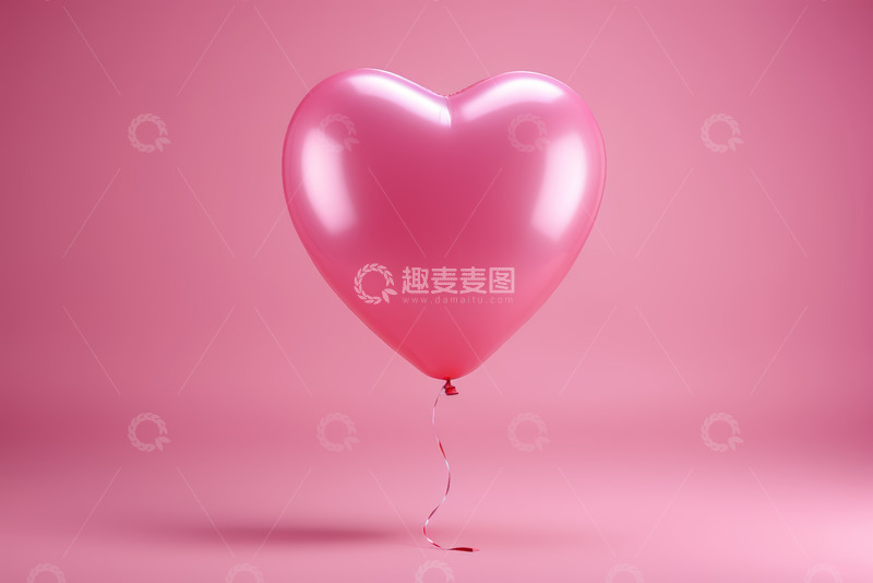 高清大图下载【趣麦麦图】粉色心形气球