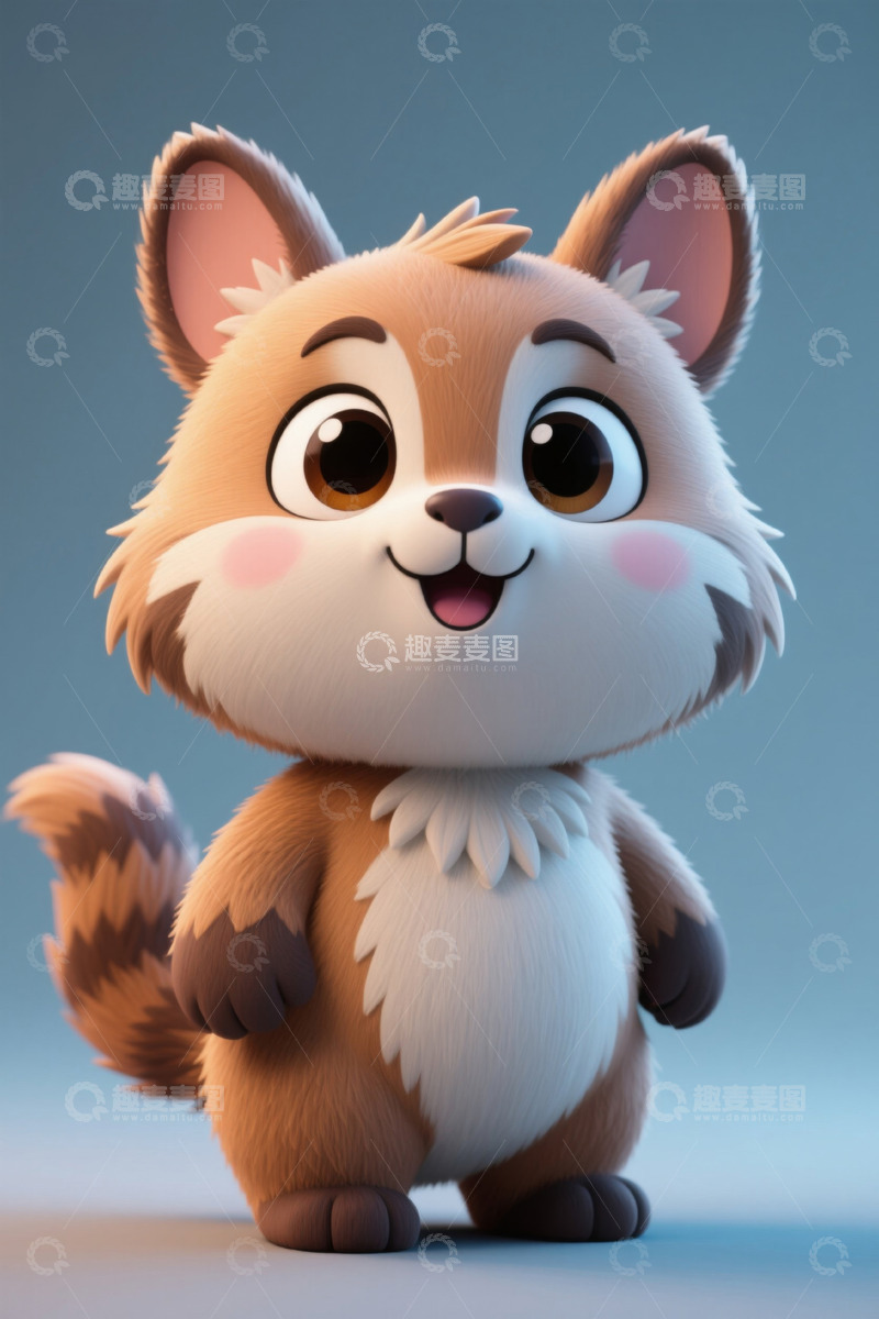 高清大图下载【趣麦麦图】可爱卡通小狐狸形象