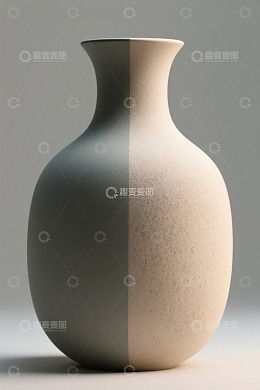 双色陶瓷花瓶特写