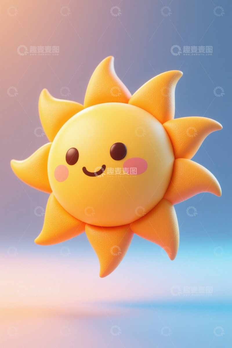 高清大图下载【趣麦麦图】可爱卡通太阳形象素材