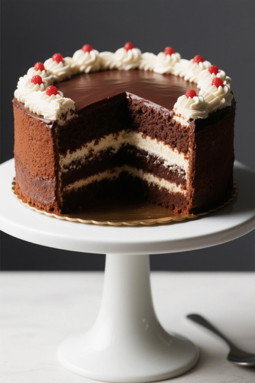 巧克力奶油夹心蛋糕特写