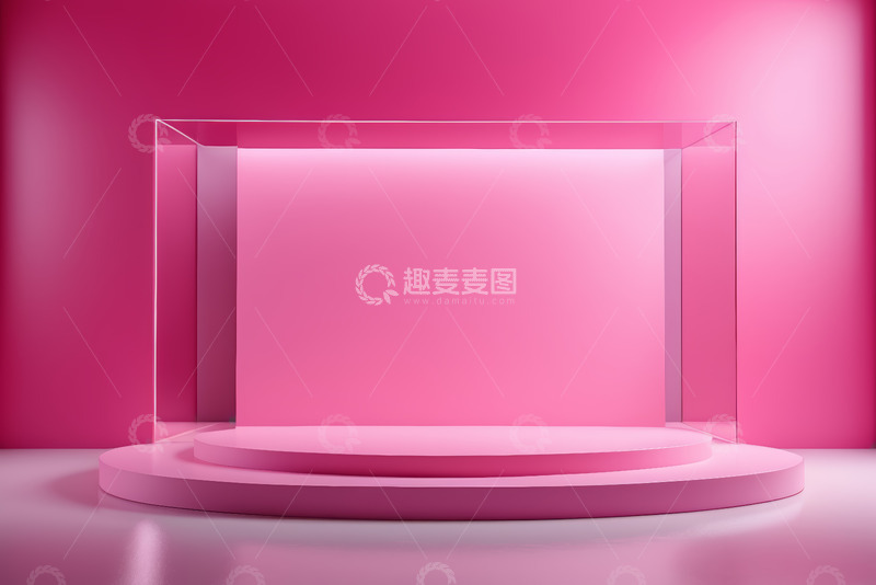 高清大图下载【趣麦麦图】粉色现代展示舞台