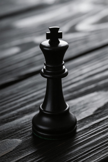 黑色国际象棋棋子特写
