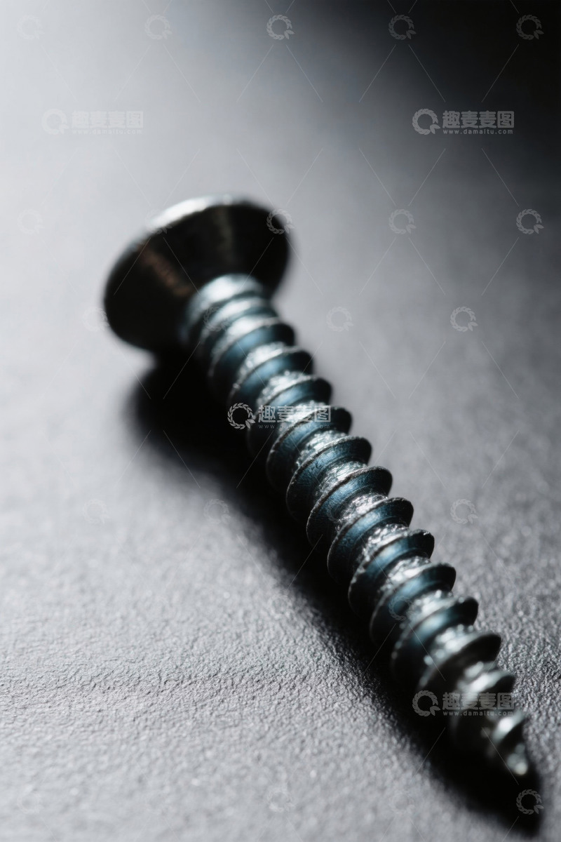 高清大图下载【趣麦麦图】金属螺丝钉特写