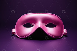 粉色皮质眼罩特写