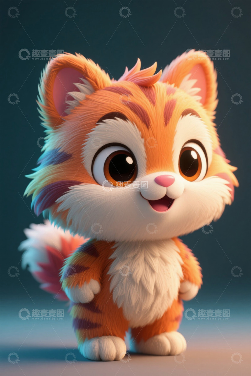 高清大图下载【趣麦麦图】可爱卡通小猫形象