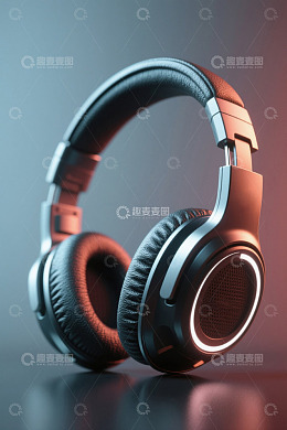 时尚头戴式耳机产品特写