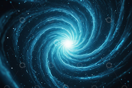 蓝色发光旋涡星空背景