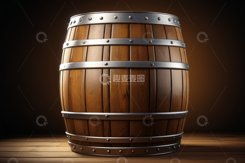 高清大图下载【趣麦麦图】木质酒桶特写