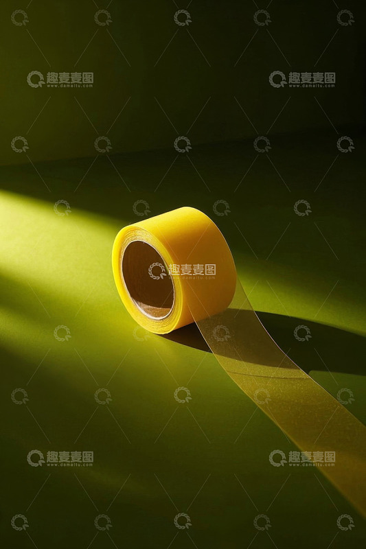 黄色胶带特写素材