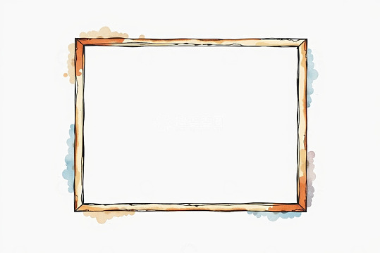 手绘艺术框架插画素材