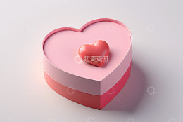 心形礼盒与小爱心装饰