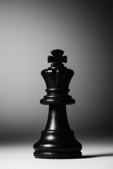 黑色国际象棋棋子特写