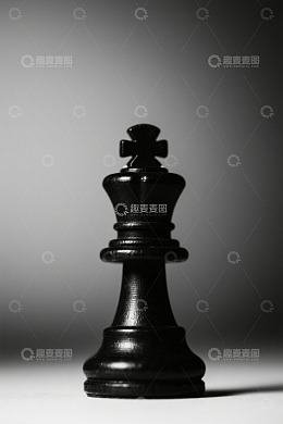 黑色国际象棋棋子特写