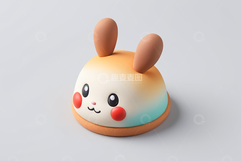 高清大图下载【趣麦麦图】可爱兔子造型卡通甜品