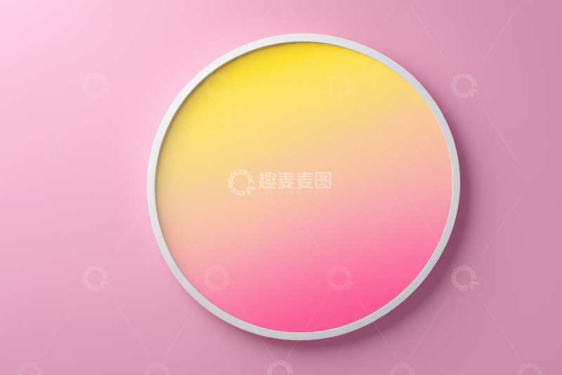 高清大图下载【趣麦麦图】粉色背景渐变圆形设计素材