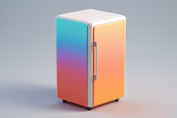 多彩渐变单门冰箱