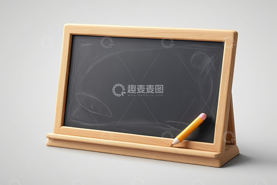 木质小黑板配彩色粉笔