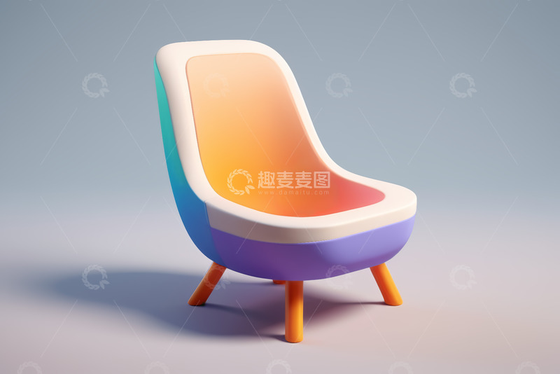 高清大图下载【趣麦麦图】现代多彩休闲椅