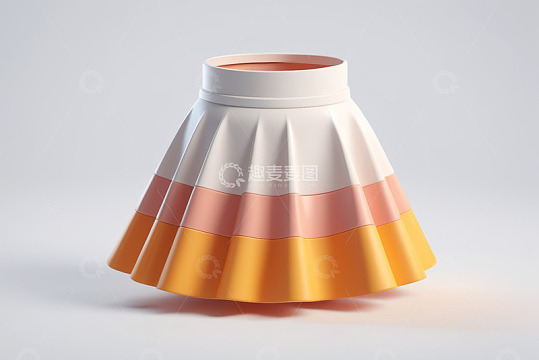 彩色条纹短裙3D模型