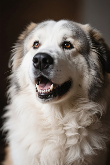 毛茸茸宠物狗特写