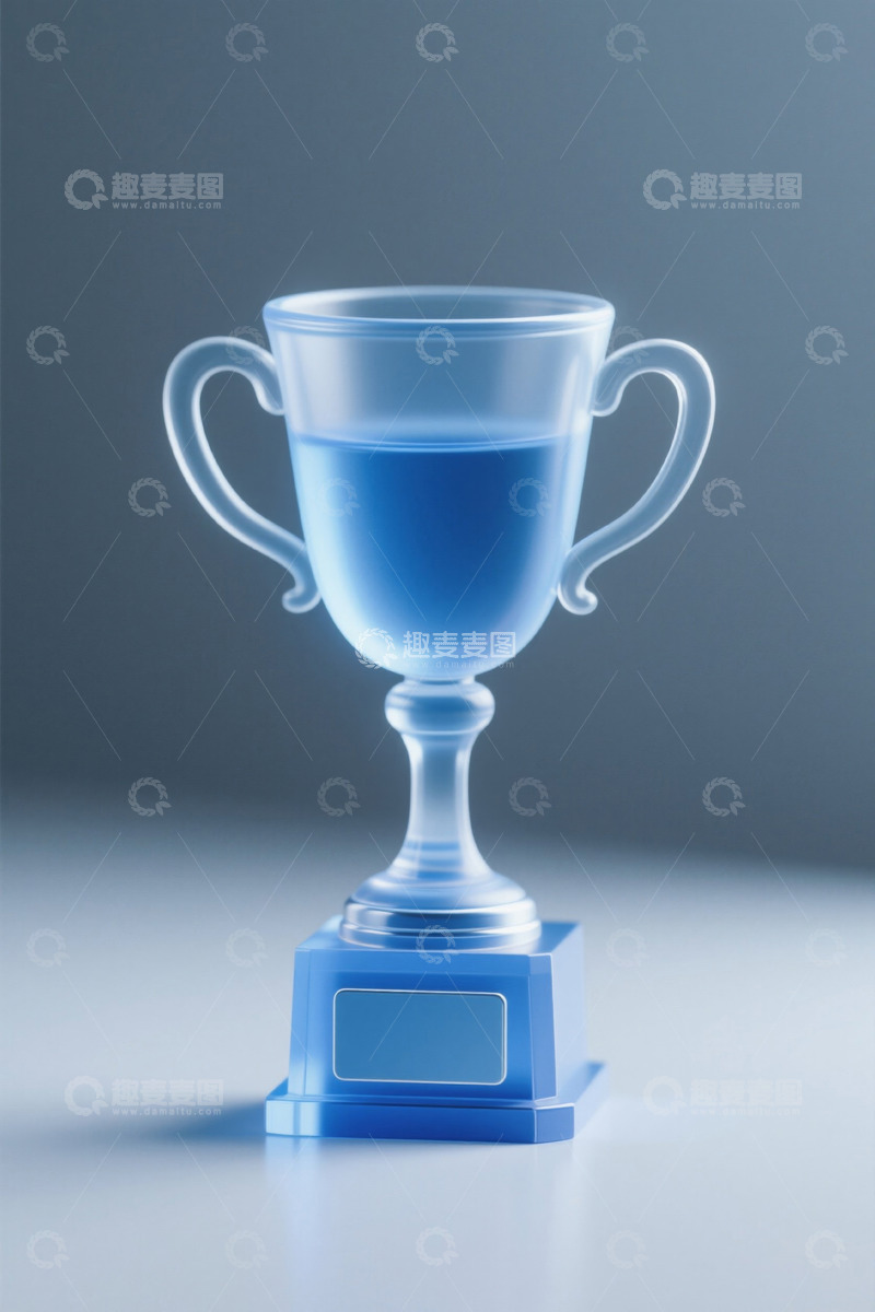 高清大图下载【趣麦麦图】透明奖杯特写