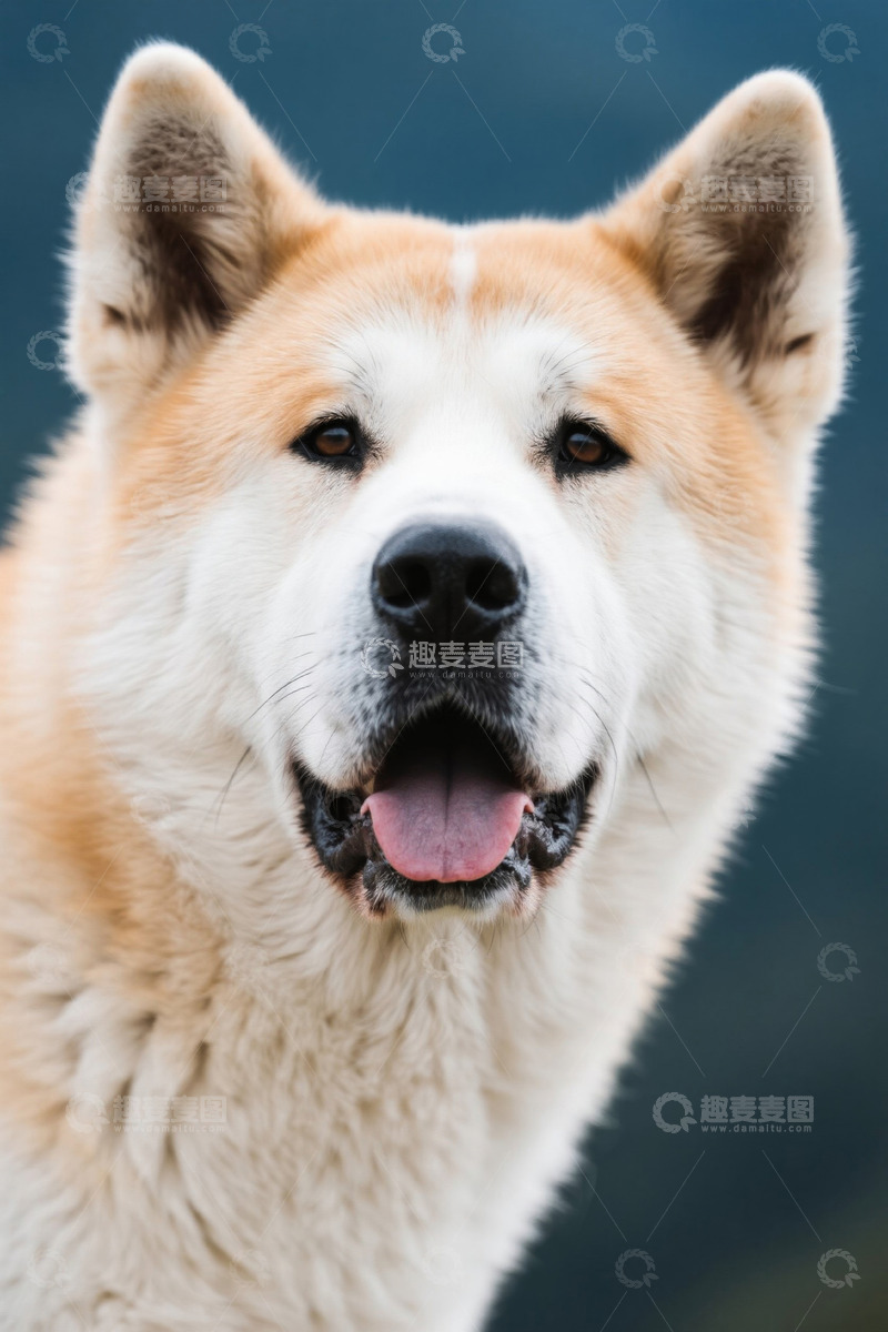 高清大图下载【趣麦麦图】秋田犬近景特写