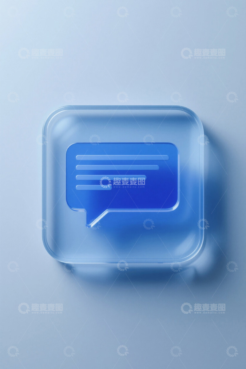 高清大图下载【趣麦麦图】透明聊天气泡图标设计