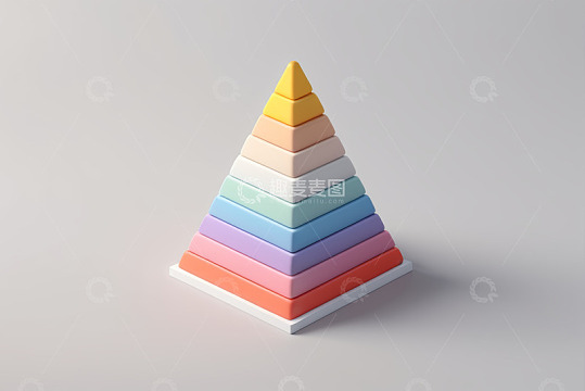 彩色金字塔立体模型