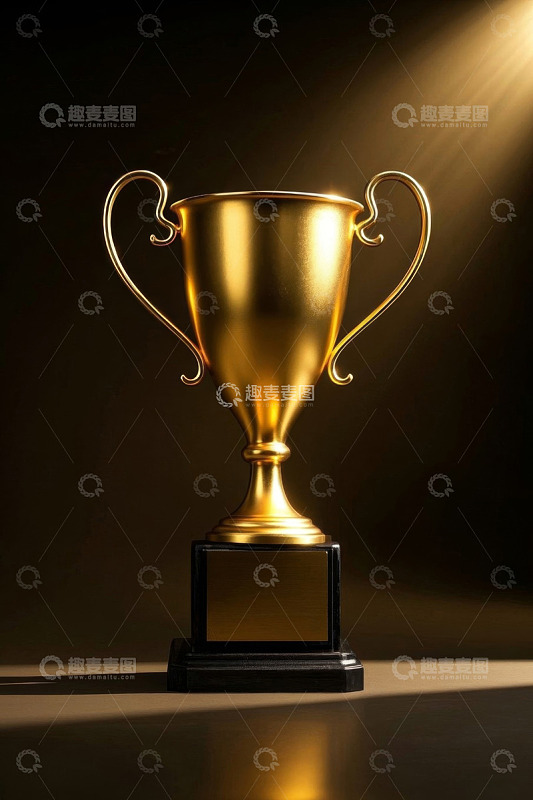 金色奖杯特写